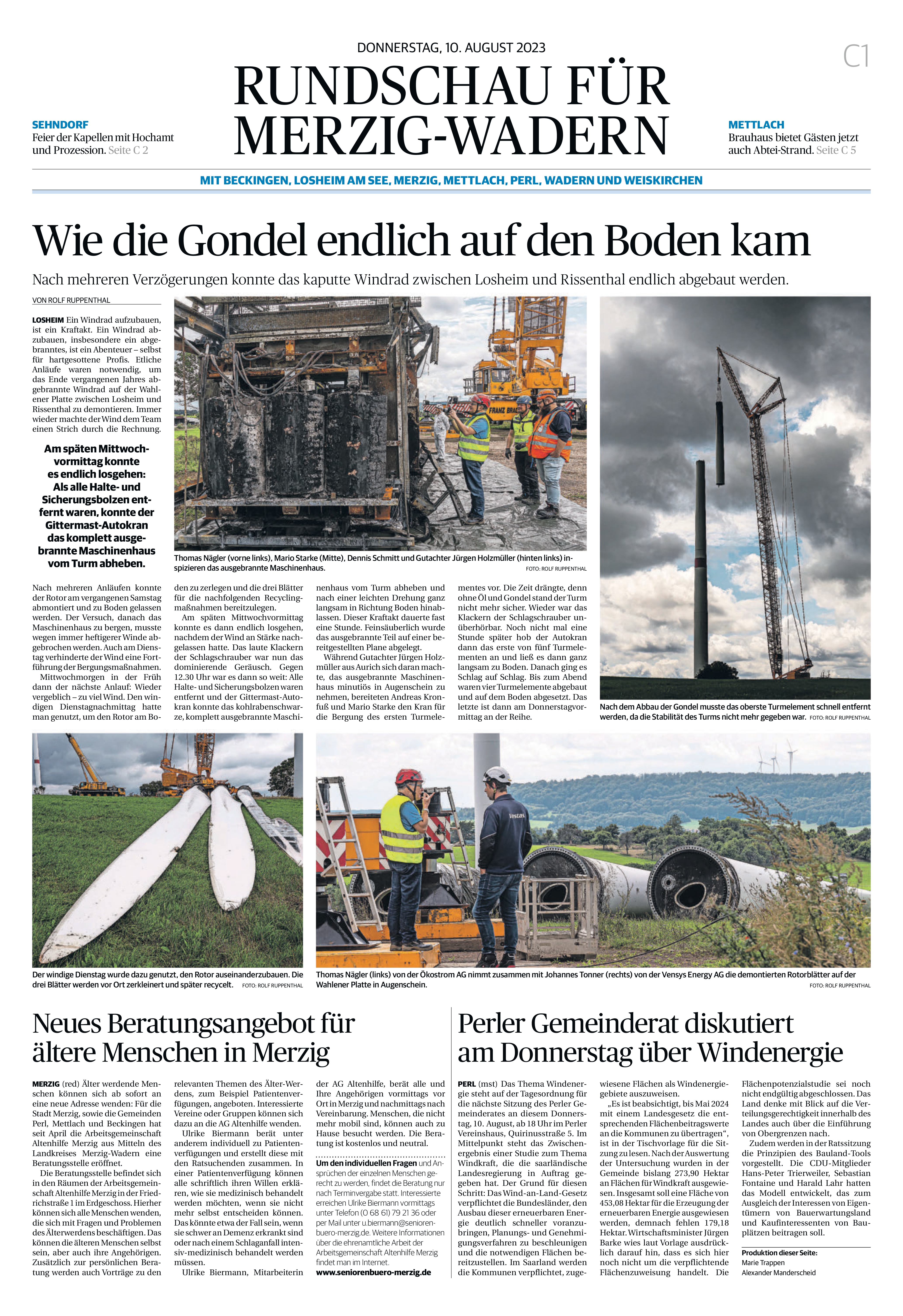 PDF: Demontage Windkraftanlage im Windpark Losheim-Galgenberg